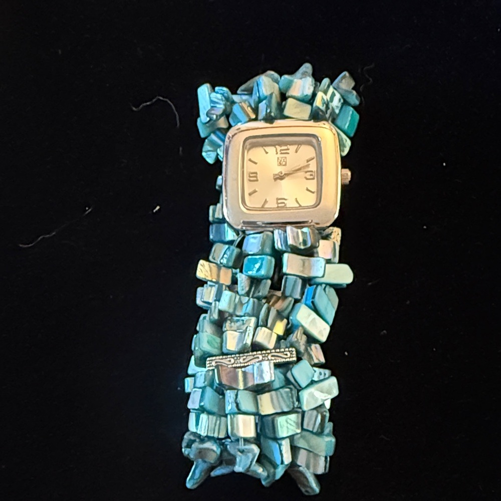 New York & Company Turquoise Stone Bracelet Watch